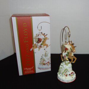 Fitz & Floyd Damask 2017 Holiday Ornament with Figural Stand